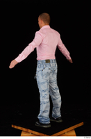  George Lee blue jeans pink shirt standing whole body 0012.jpg